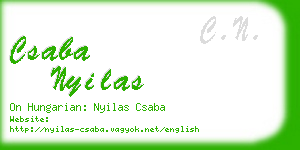 csaba nyilas business card